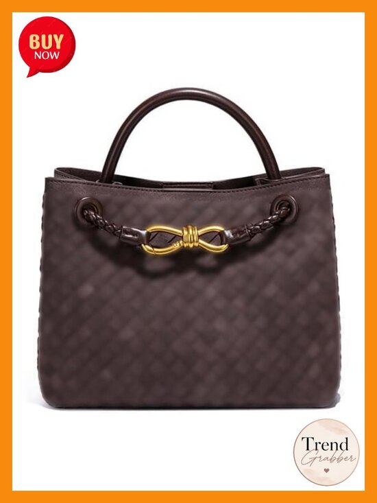 Handbags - Suede Woven Tote Bag PU Leather Crossbody Satchel Handbag for Work Travel